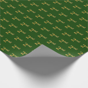 Papel De Presente Verde, evento do ouro do falso ò (em segundo)