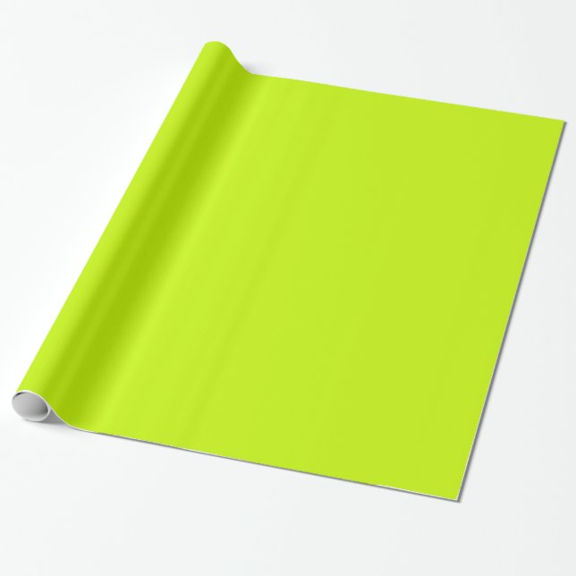 Papel De Presente Verde limão fluorescente Amarelo Neon Personalizad (Desenrolado)