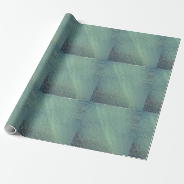 PAPEL DE PRESENTE VERDE MODERNO DE LINHA DE LUZ PRETA (Desenrolado)