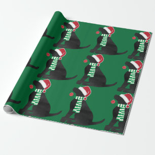 Papel De Presente Verde Natal Feriado - Laboratório Preto