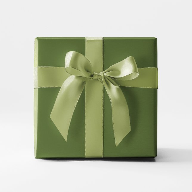Papel De Presente Verde-Oliva Escuro (Dark Olive Green Wrapping Paper)