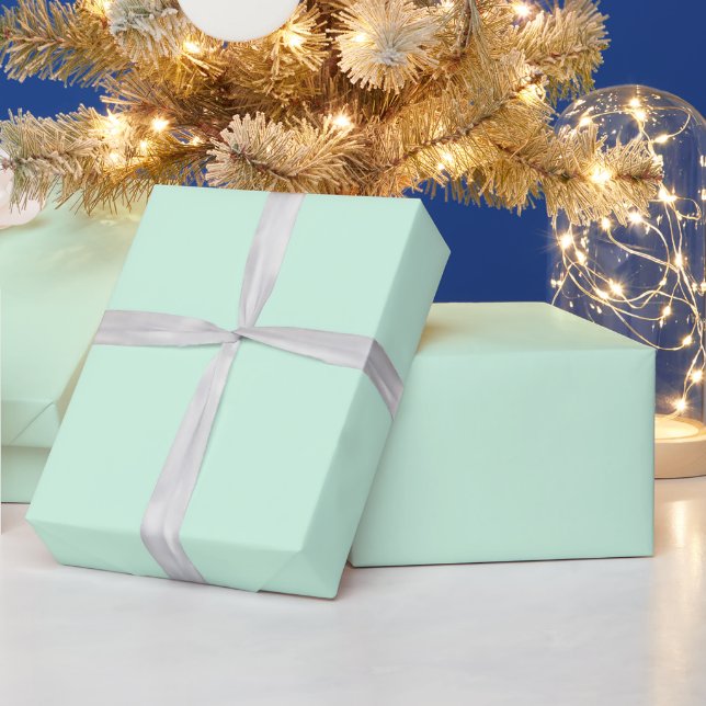 Papel De Presente Verde Pálido (Feriados)