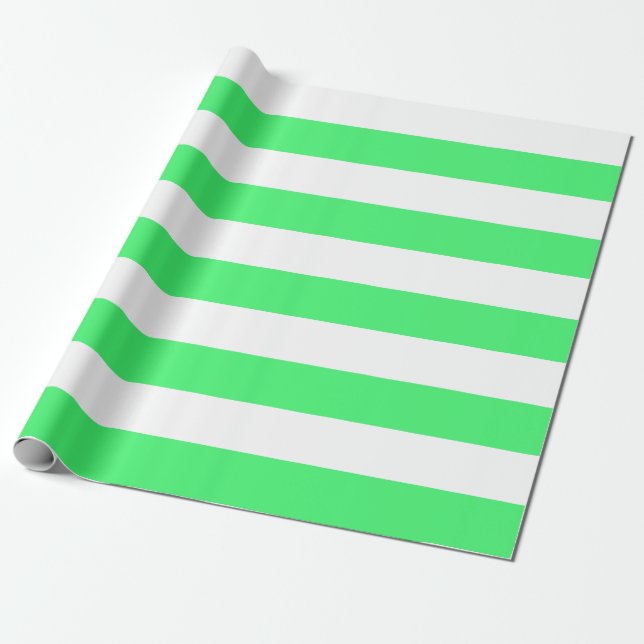 Papel De Presente Verdes e Liras Brancas Extra Grandes (Desenrolado)