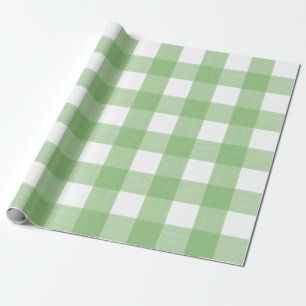 Papel De Presente Verificação verde do búfalo