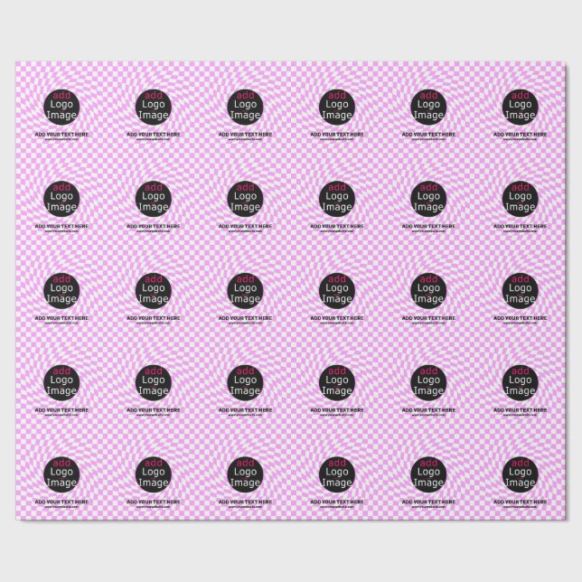 Papel De Presente Verificador de Marca Personalizado Moderno - Rosa (Barra)