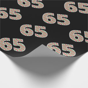 Papel De Presente Vermelho, branco, "65" verde 65º evento no dia de