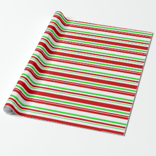 Papel De Presente Vermelho, Branco, Verde, Inspirado no Natal