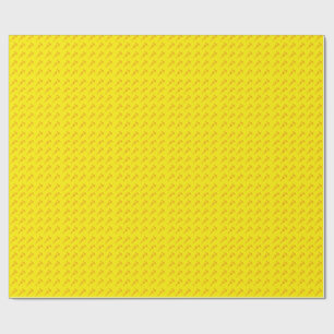 Papel De Presente Vermelho Brilhante & Floral Amarelo