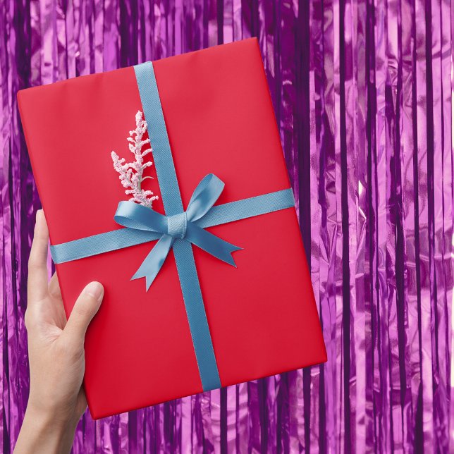 Papel De Presente Vermelho Cádmio Cor Sólida (Criador carregado)