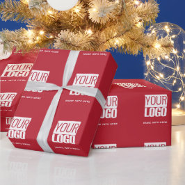 Papel De Presente vermelho cardeal - logotipo personalizado