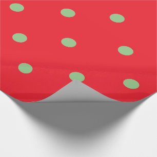 Papel De Presente Vermelho com padrão de Natal moderno em bolinhas v