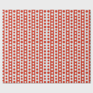 Papel De Presente Vermelho e Branco de Bolinhas de Natal