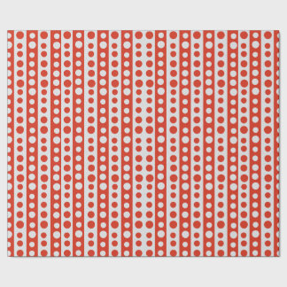 Papel De Presente Vermelho e Branco de Bolinhas de Natal