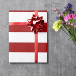 Papel De Presente Vermelho e Branco - Largura Horizontal<br><div class="desc">Papel de enrolamento horizontal em forma de cruz,  vermelho e branco</div>