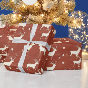 Papel De Presente Vermelho Escória Moderna de inverno