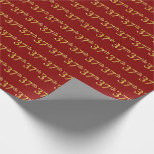 Papel De Presente Vermelho, evento do ouro 37th do falso