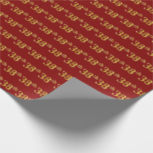 Papel De Presente Vermelho, evento do ouro 38th do falso