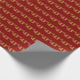 Papel De Presente Vermelho, evento do ouro 43rd do falso
