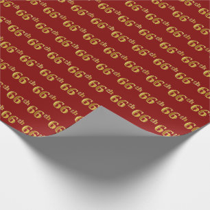 Papel De Presente Vermelho, evento do ouro 66th do falso