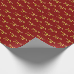 Papel De Presente Vermelho, evento do ouro 78th do falso