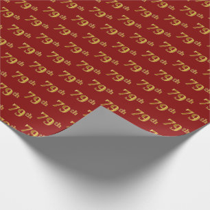 Papel De Presente Vermelho, evento do ouro 79.o do falso