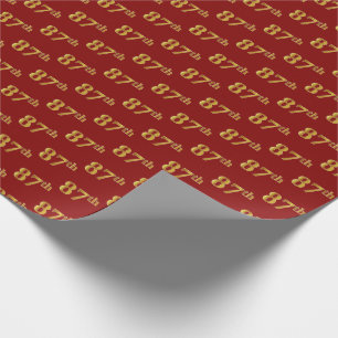 Papel De Presente Vermelho, evento do ouro 87th do falso