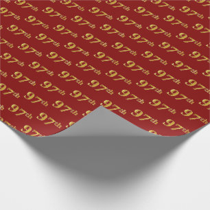 Papel De Presente Vermelho, evento do ouro 97th do falso