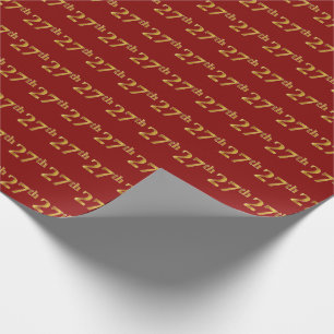 Papel De Presente Vermelho, evento do ouro do falso 27o (vigésimo