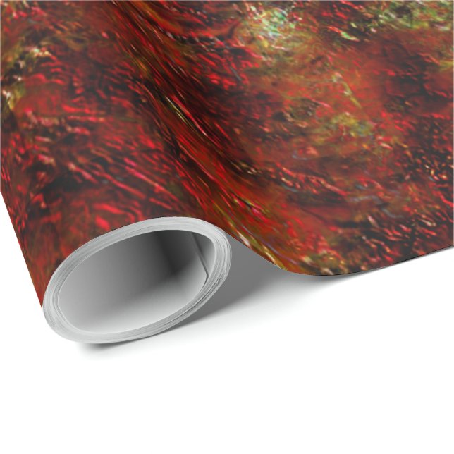 Papel De Presente Vermelho forte esfolado sobre o cinza áspero (Ponta do rolo)
