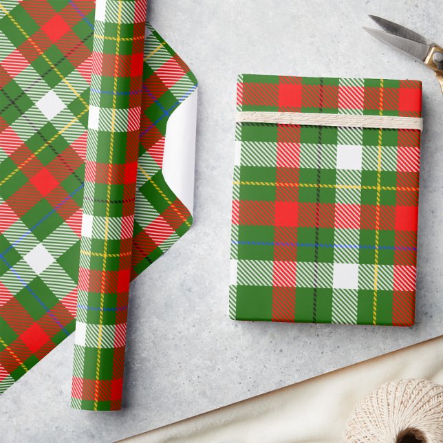 Papel De Presente Vermelho Natal Verde Branco Flanela Xadrez Design  (Criador carregado)