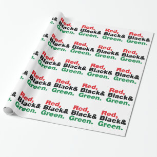 Papel De Presente Vermelho, preto & verde