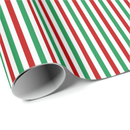 Papel De Presente Vermelho, verde e branco listra o Natal de |