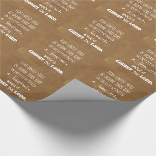 Papel De Presente Verso da bíblia do Natal