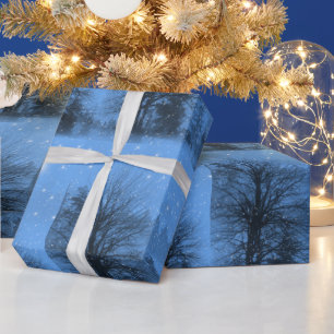 Papel De Presente Véspera de Natal, Estrela do Norte, Inverno, Neve