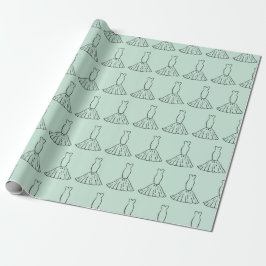 Papel De Presente Vestido de Noiva Romântico Presentes de Noiva Sem