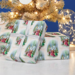 Papel De Presente Vestidos de Natal Festivos