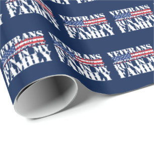 Papel De Presente Veteranos Militares Correm em Minha Família - Corr