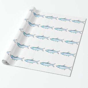 Papel De Presente Vetor da ilustração dos Gamefish do oceano do