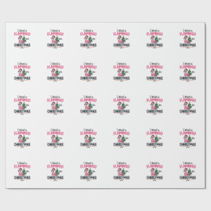 Papel De Presente Vetor de Citação de Natal de Flamingo