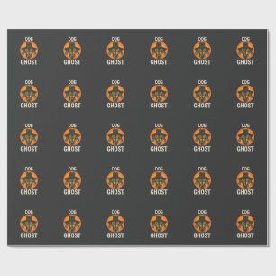 Papel De Presente Vetor de Terror de Halloween de Fantasma de Cachor