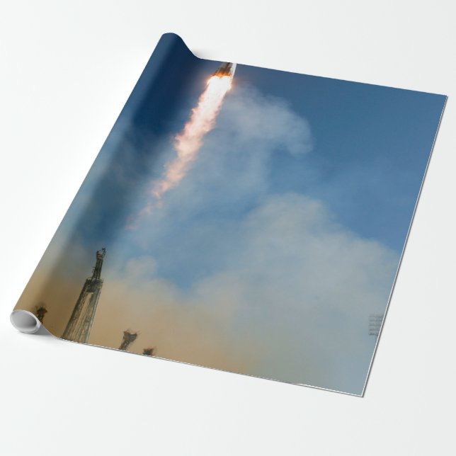 Papel De Presente Viagem de espaço (Desenrolado)