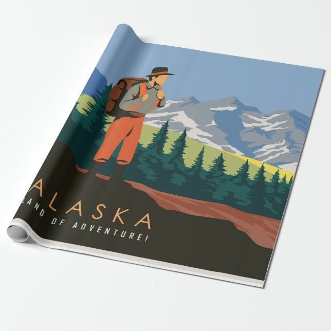 Papel De Presente Viagem do Alasca (Desenrolado)