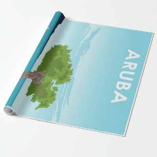 Papel De Presente Viagem Flamingo Família Flamingo