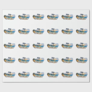 Papel De Presente Viagem para a Praia Projeto de Fuga do Pôr do Sol