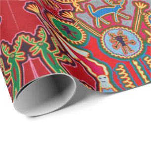 Papel De Presente Viagem tribal maia mexicano de Boho da arte de