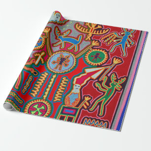 Papel De Presente Viagem tribal maia mexicano de Boho da arte de