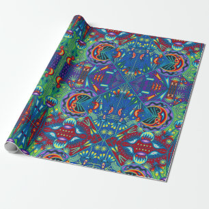 Papel De Presente Viagem tribal maia mexicano de Boho da arte de