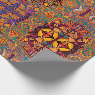 Papel De Presente Viagem tribal maia mexicano de Boho da arte de