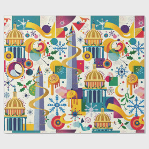 Papel De Presente Viaje pelos EUA, Alegoria de Washington D.C.