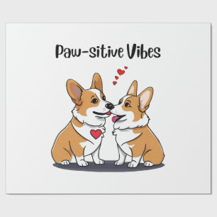 Papel De Presente Vibes Corgis Apaixonados